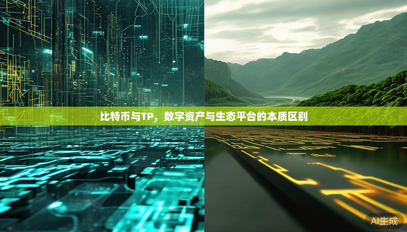 比特币与TP,数字资产与生态平台的本质区别 比特币与TP,数字资产与生态平台的本质区别